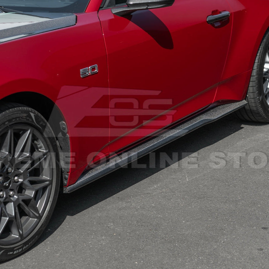 2024+ Mustang S650 Carbon Fiber Add-On Side Skirts Extensions