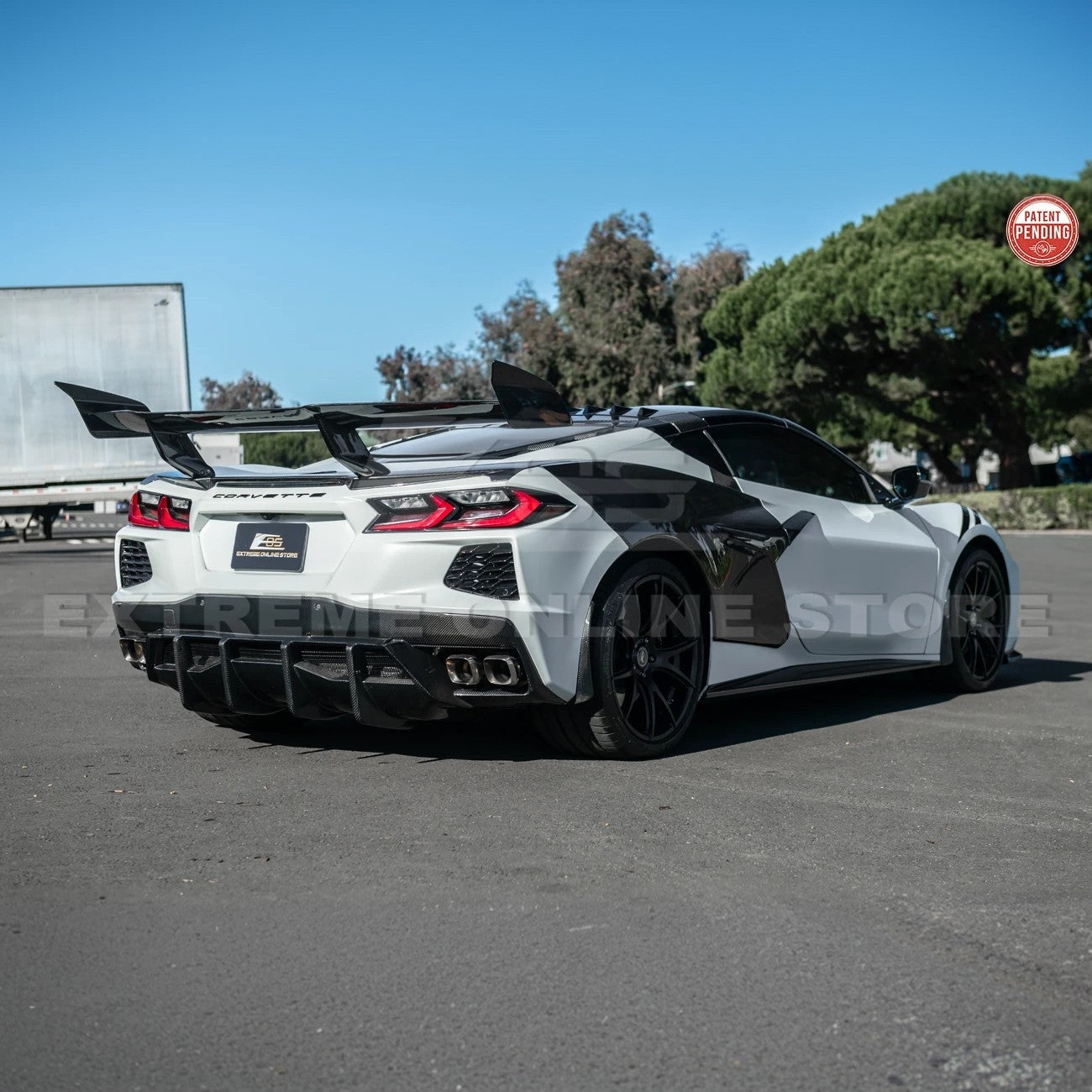 C8 Corvette Stingray Carbon Fiber ZR1 Rear High Wing Spoiler