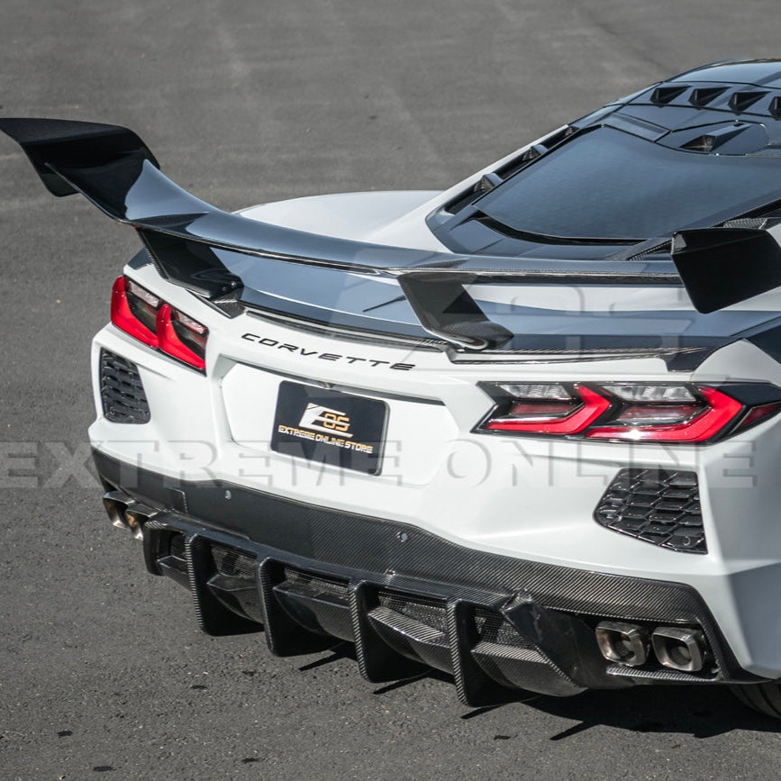 C8 Corvette Stingray Carbon Fiber ZR1 Rear High Wing Spoiler