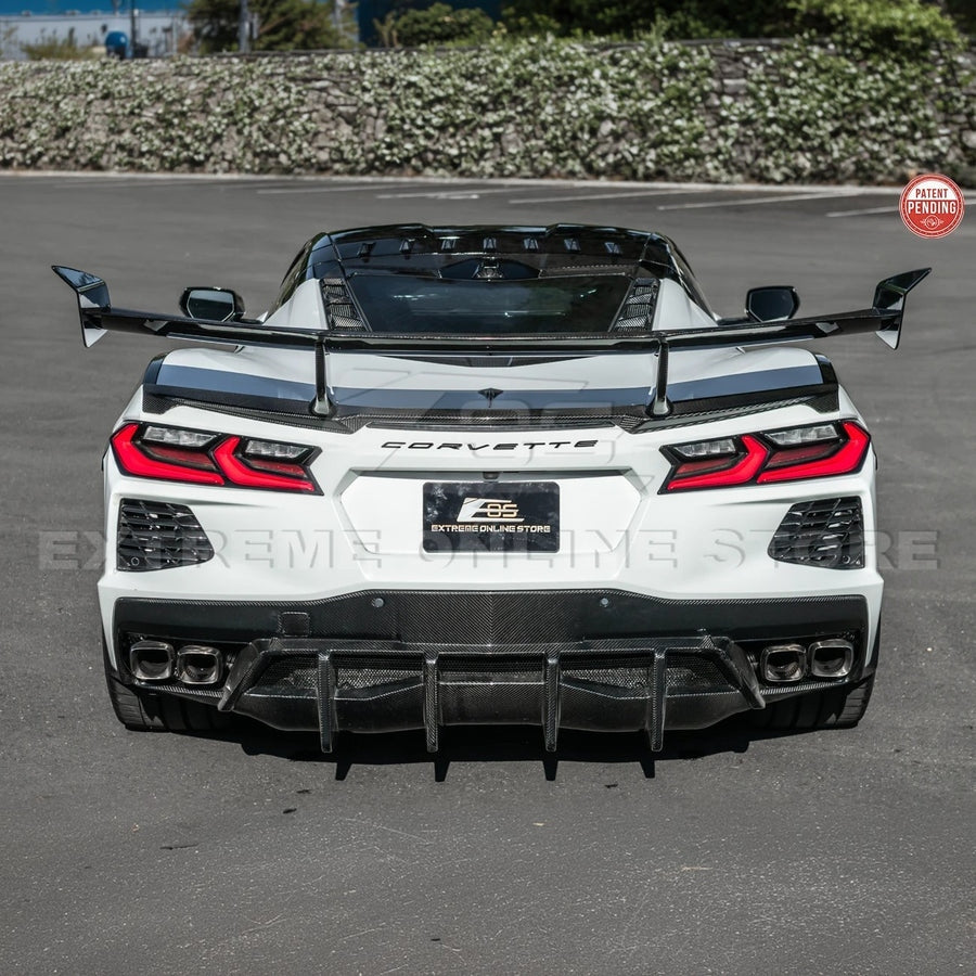 C8 Corvette Stingray Carbon Fiber ZR1 Rear High Wing Spoiler