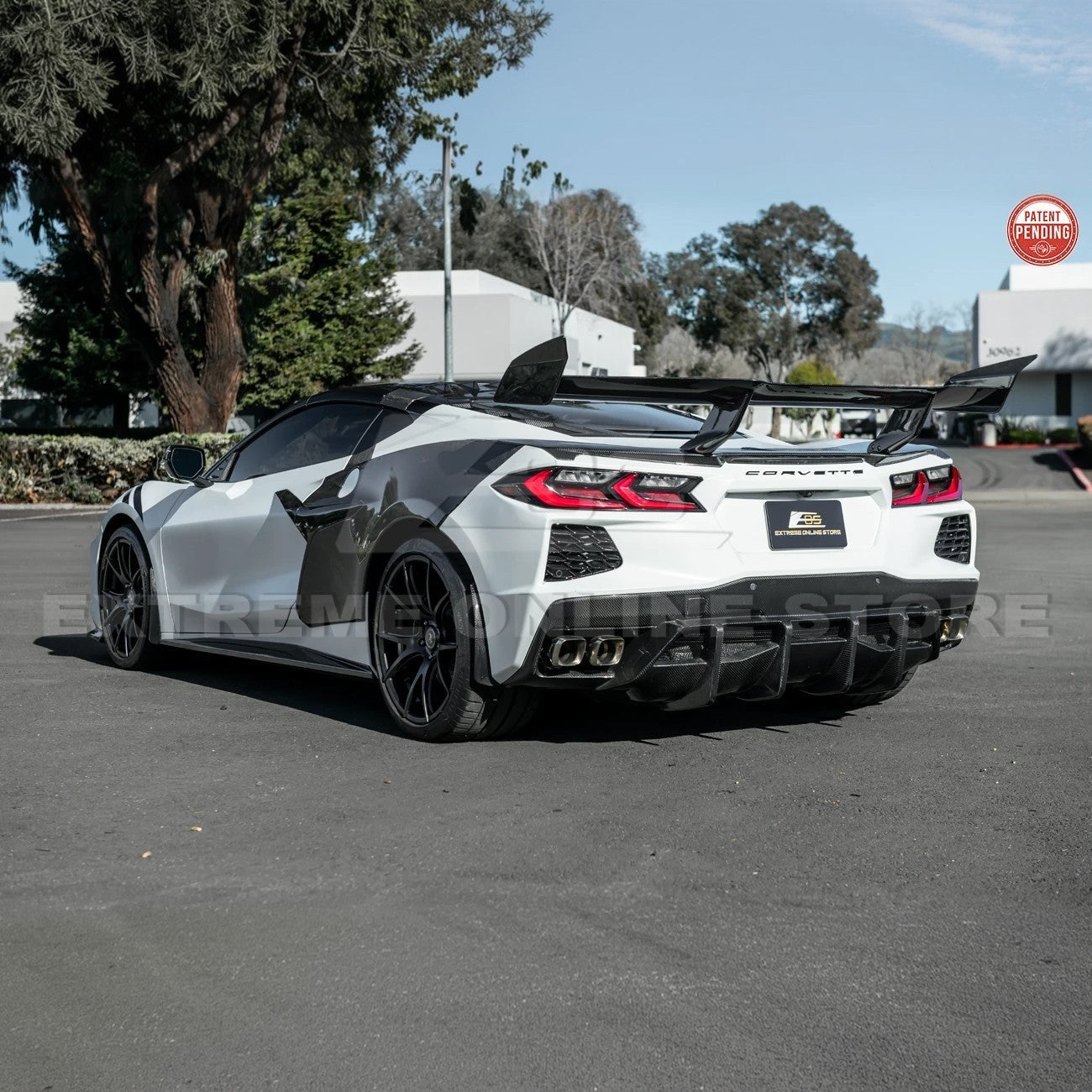 C8 Corvette Stingray Carbon Fiber ZR1 Rear High Wing Spoiler