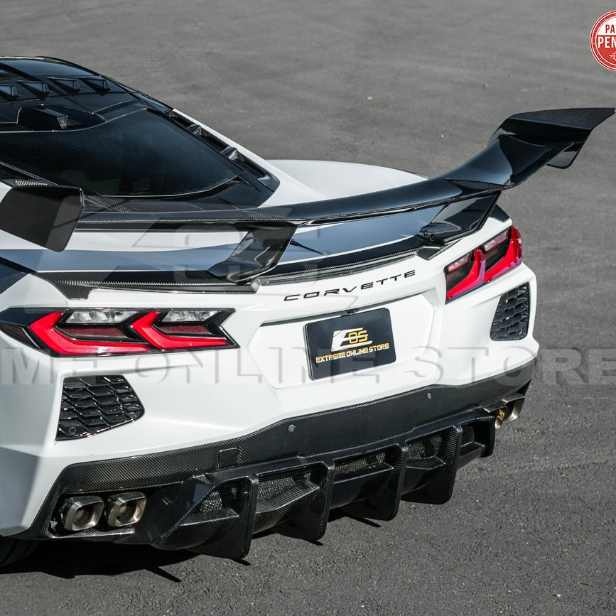 C8 Corvette Stingray Carbon Fiber ZR1 Rear High Wing Spoiler