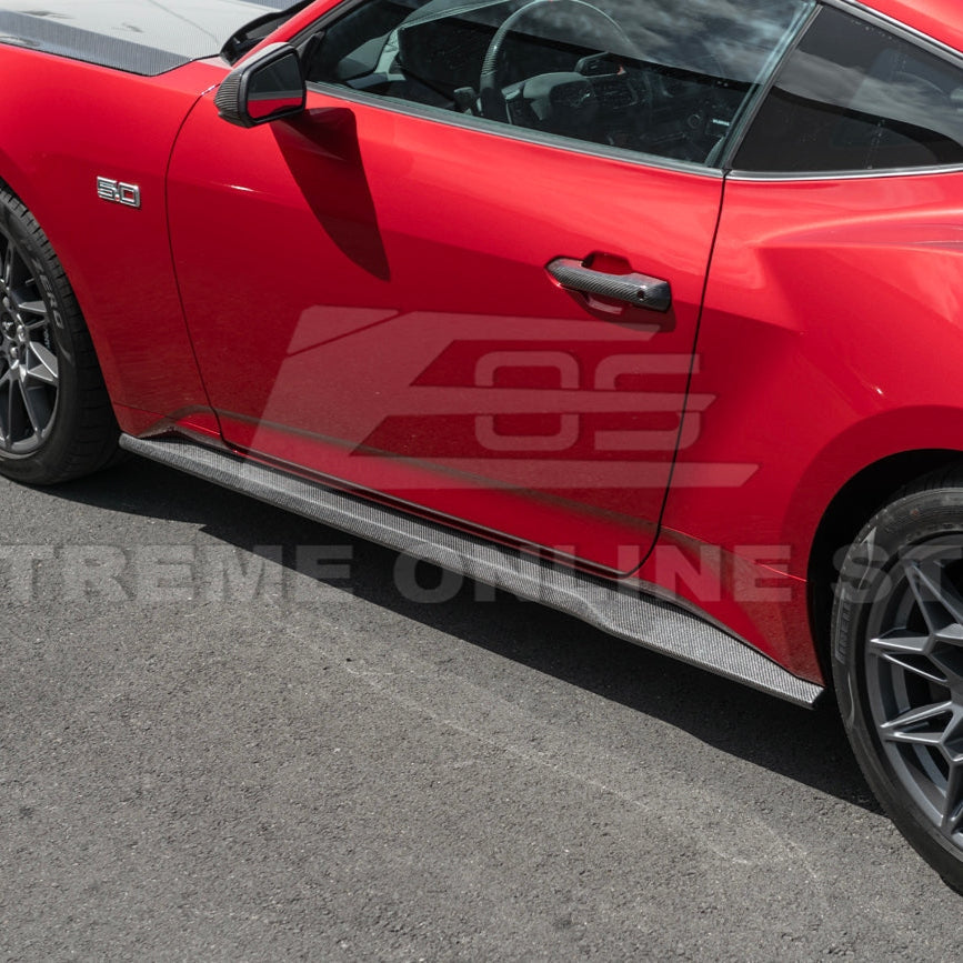2024+ Mustang S650 Carbon Fiber Add-On Side Skirts Extensions