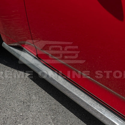2024+ Mustang S650 Carbon Fiber Add-On Side Skirts Extensions