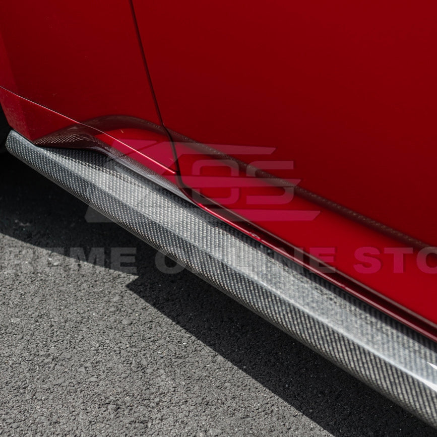 2024+ Mustang S650 Carbon Fiber Add-On Side Skirts Extensions