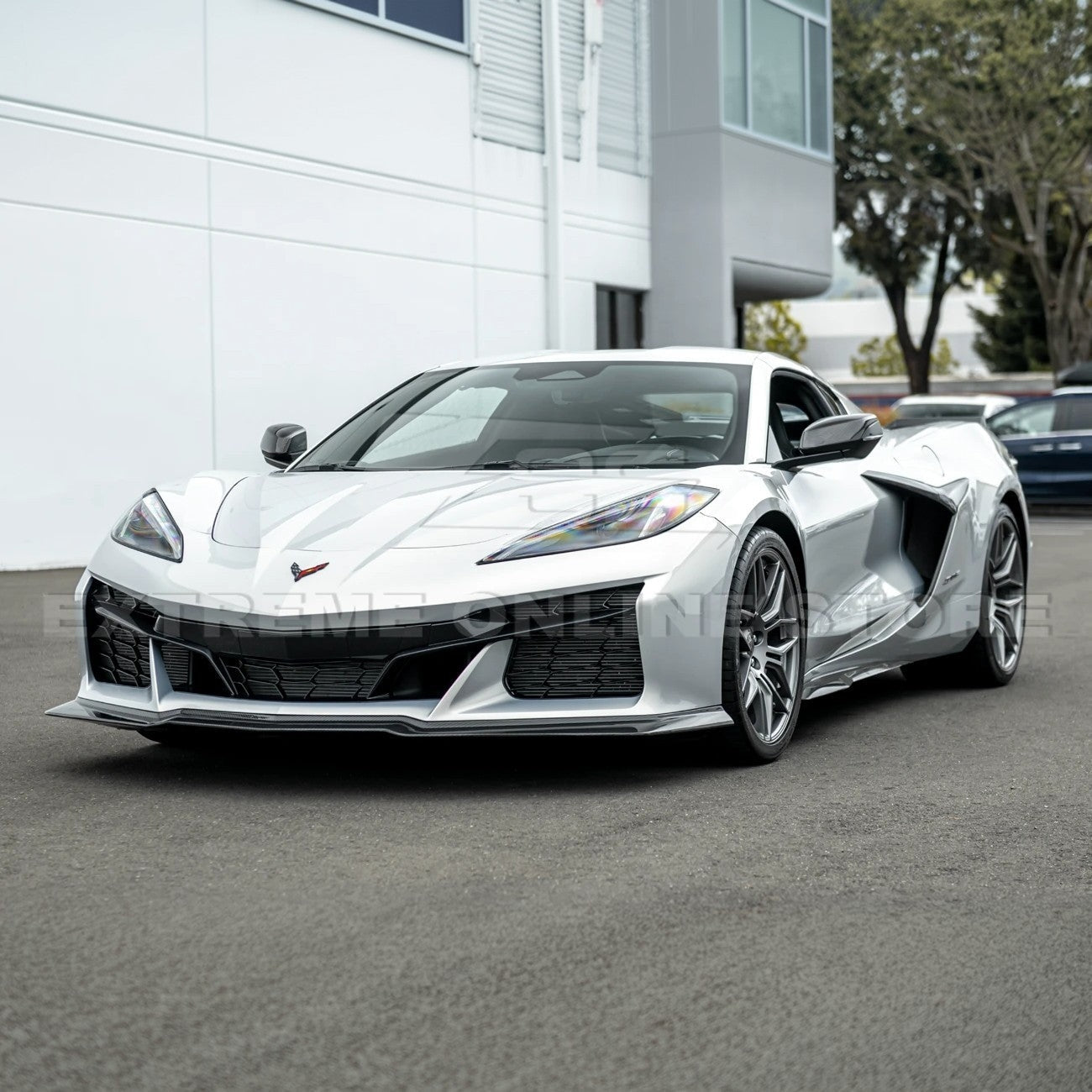 C8 Corvette Z06 Z07 Carbon Fiber Extended One-Piece Front Splitter