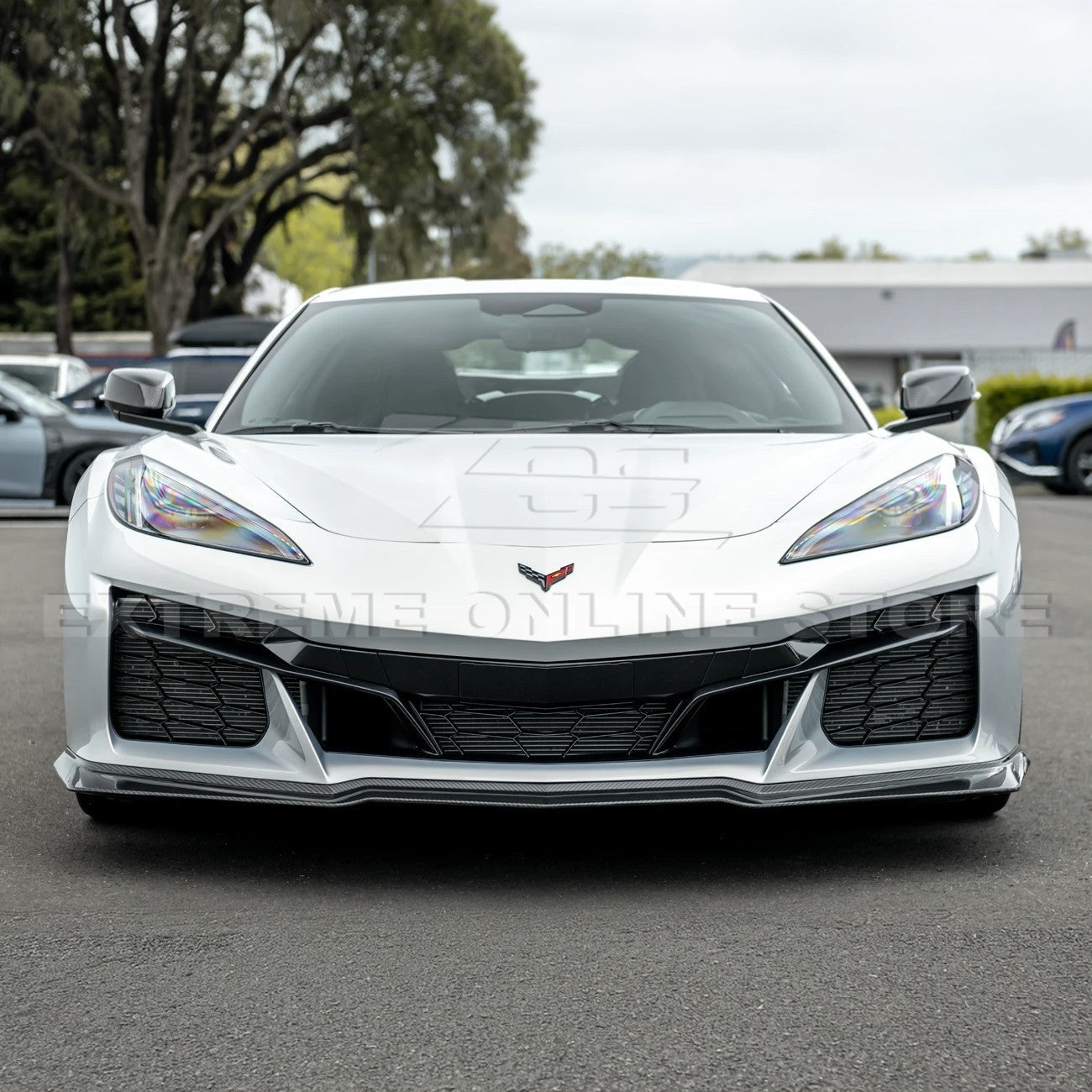 C8 Corvette Z06 Z07 Carbon Fiber Extended One-Piece Front Splitter
