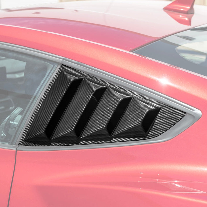 2024+ Mustang S650 Carbon Fiber Side Quarter Window Louvers