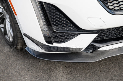 2020 - 24 Cadillac CT5-V Blackwing Style Carbon Fiber Front Splitter with Canards