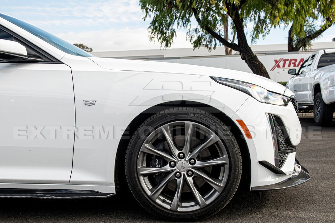 2020 - 24 Cadillac CT5-V Blackwing Style Carbon Fiber Front Splitter with Canards