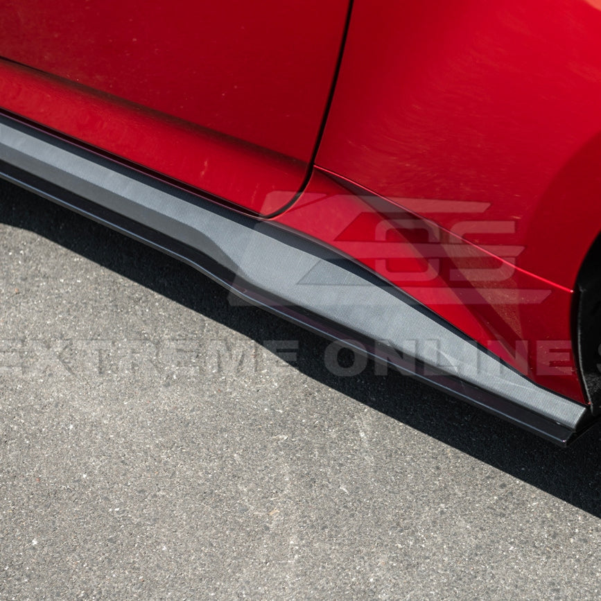 2024+ Mustang S650 GT500 Style Gloss Black Add-On Side Skirts