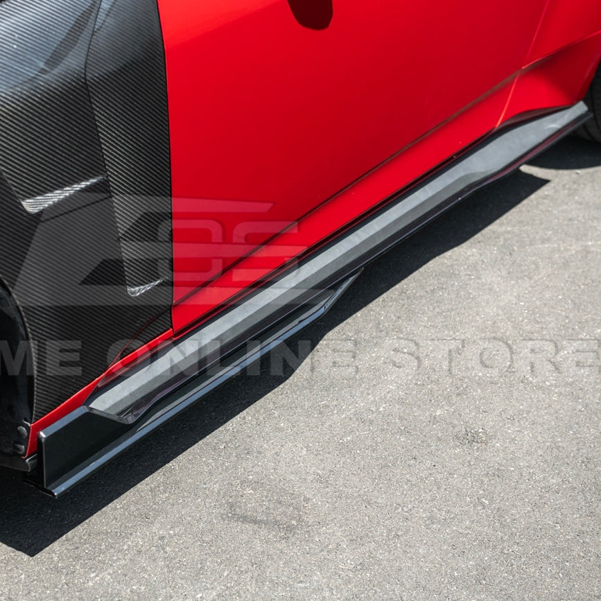 2024+ Mustang S650 GT500 Style Gloss Black Add-On Side Skirts