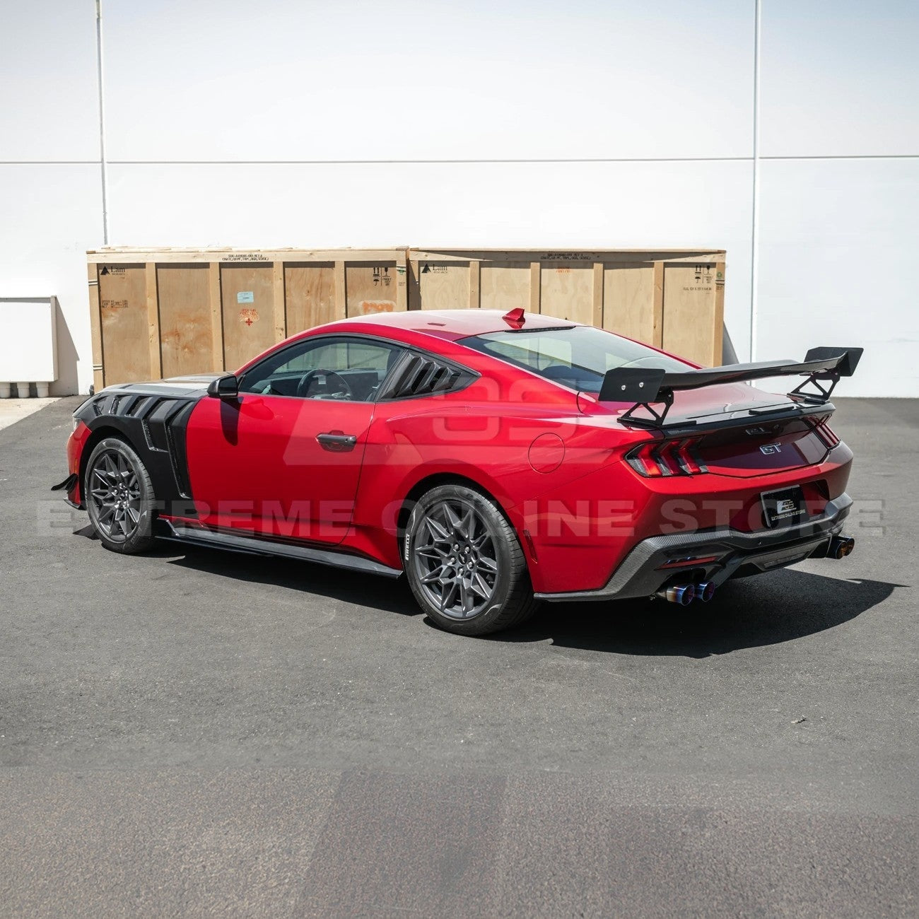 2024+ Mustang S650 GT500 Style Gloss Black Add-On Side Skirts