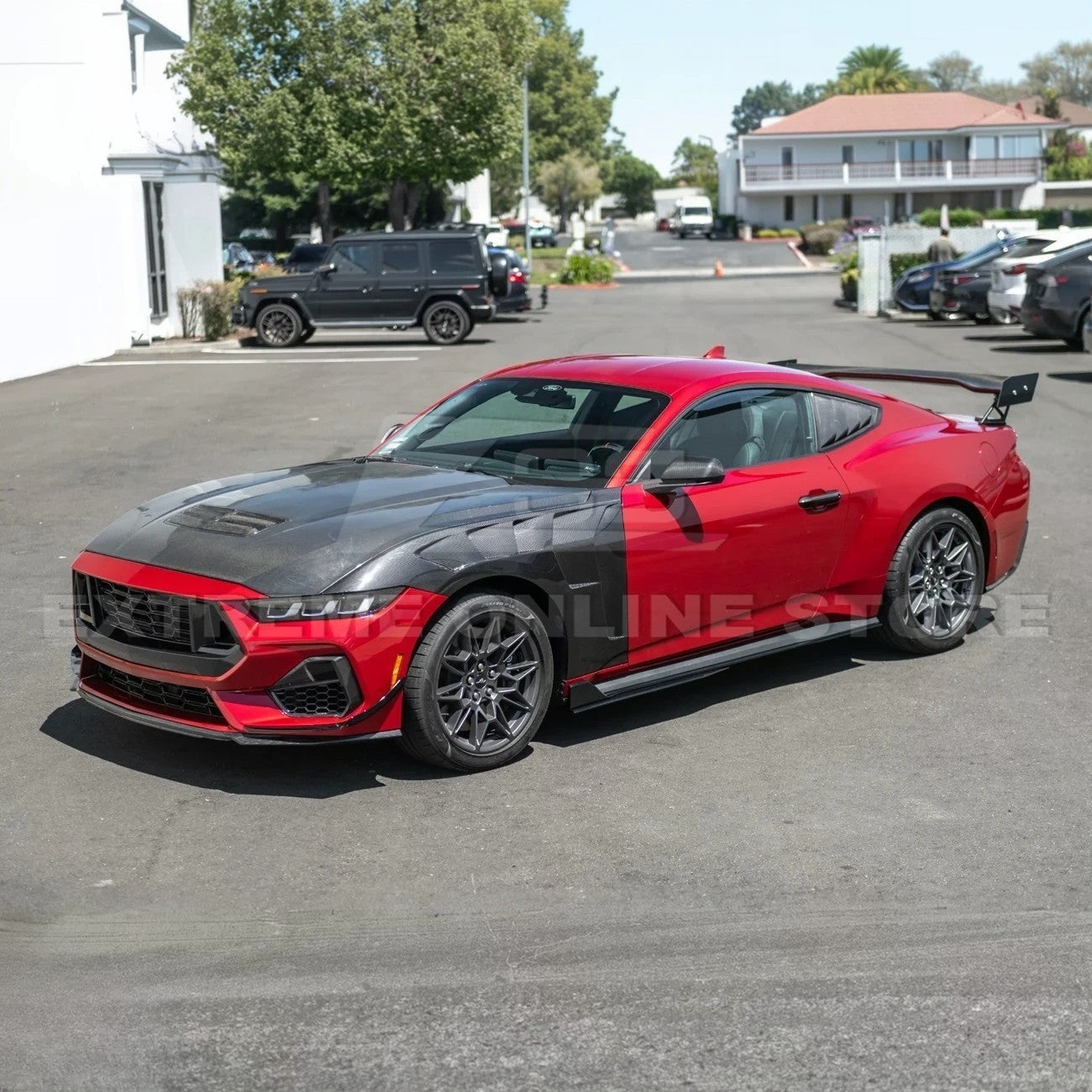 2024+ Mustang S650 GT500 Style Gloss Black Add-On Side Skirts