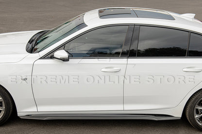 2020 - 24 Cadillac CT5-V Blackwing Style Carbon Fiber Splitter and Side Skirts