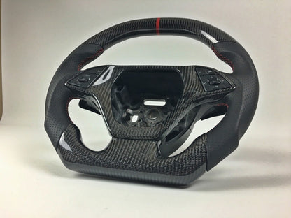 2014-19 C7 Corvette Custom Carbon Fiber Steering Wheel (Complete/Heated) | Next-Gen Carbon