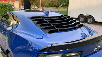 2016 - 24 Camaro Gloss Black Rear Window Louvers