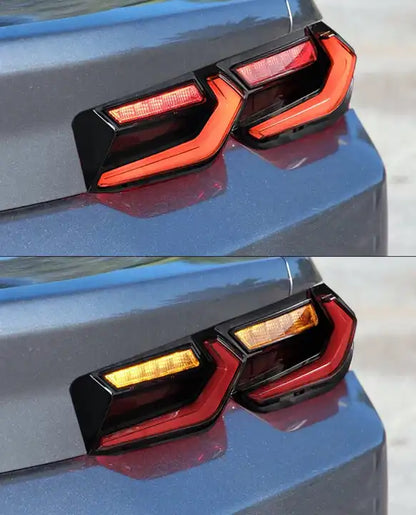 2019 - 24 Camaro C8 Style Smoked/Red Sequential LED Tail Lights