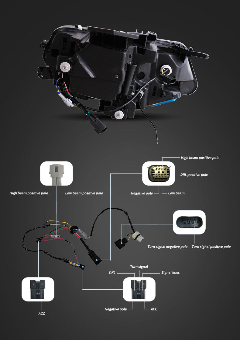 2016 - 18 Chevy Camaro LED Projector Headlights