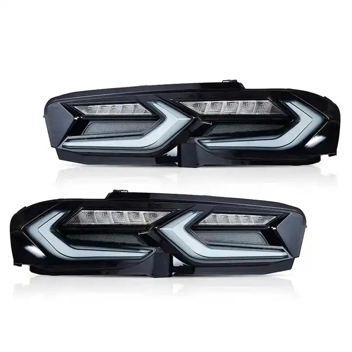 2019 - 24 Camaro C8 Style Smoked/Red Sequential LED Tail Lights