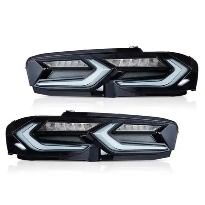 2019 - 24 Camaro C8 Style Smoked/Red Sequential LED Tail Lights