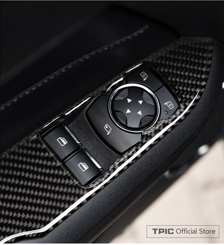 2015 - 24 Mustang Carbon Fiber Window Switch Panel Covers