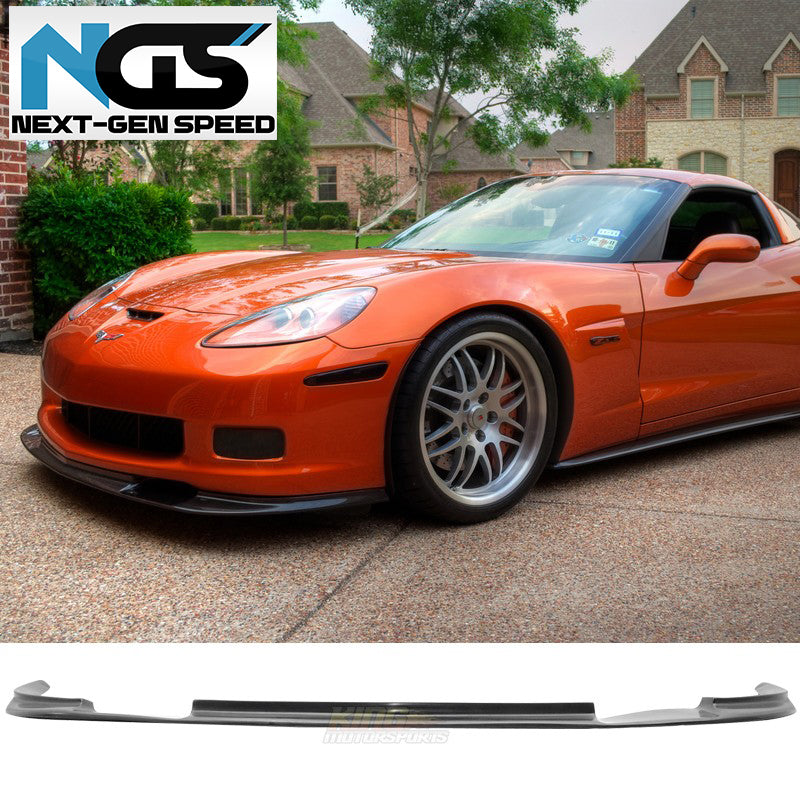 2005 - 13 C6 Corvette Unpainted Black ZR1 Style Splitter