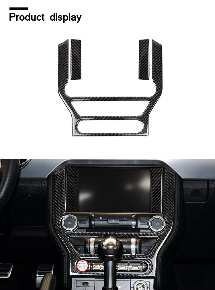 2015 - 24 Mustang Real Soft Carbon Fiber Radio Trim Cover