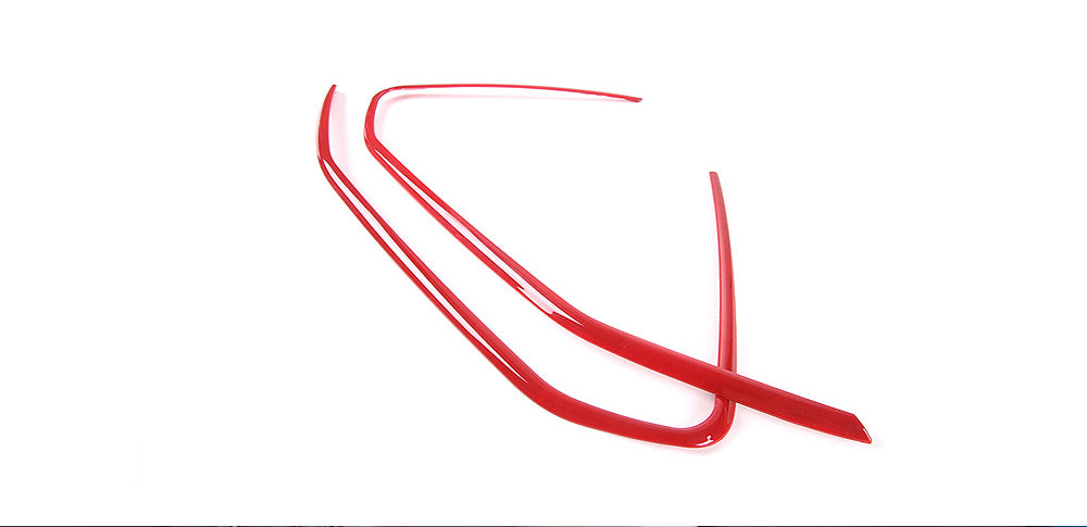 2016 - 24 Camaro Carbon Fiber/Colored Speaker Door Trim | Carbon Fiber / Red