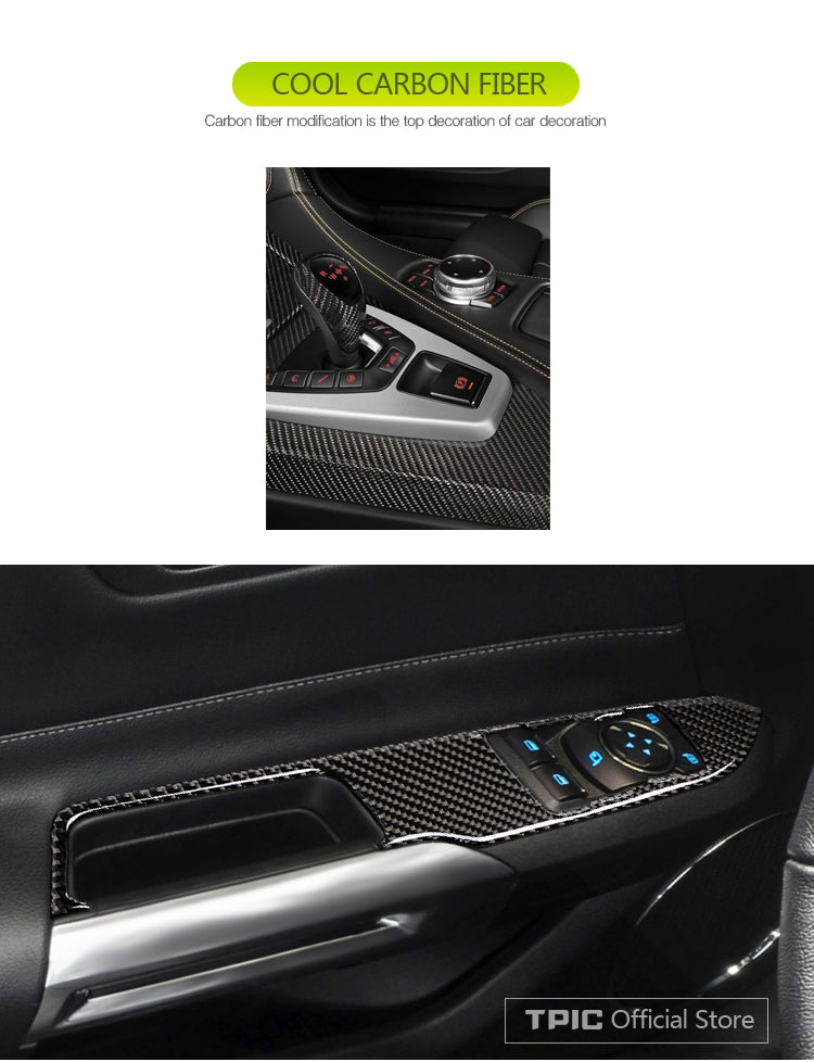 2015 - 24 Mustang Carbon Fiber Window Switch Panel Covers