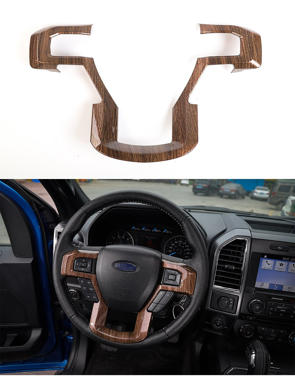 2016 - 24 Ford F-150 Steering Wheel Frame Cover (5 Finishes)
