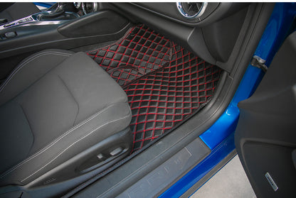 2016 - 24 Camaro Diamond Stitch Interior Floor Mats