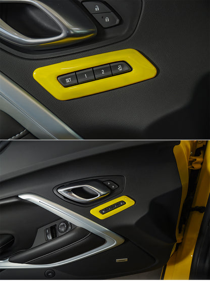 2016 - 24 Camaro Carbon Fiber/Colored Memory Seat Control Trim