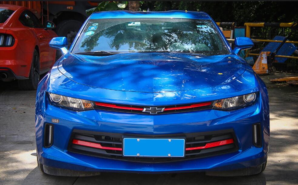 2016 - 18 Camaro LT/RS Colored Front Grille Trim Inserts ABS | Red/Blue/Chrome