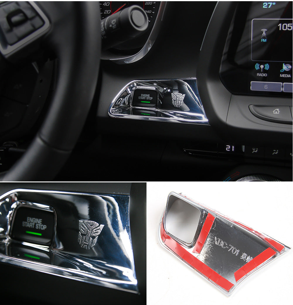 2016 - 24 Camaro Colored/Carbon Fiber Push Button Start Trim Cover (4 Colors)