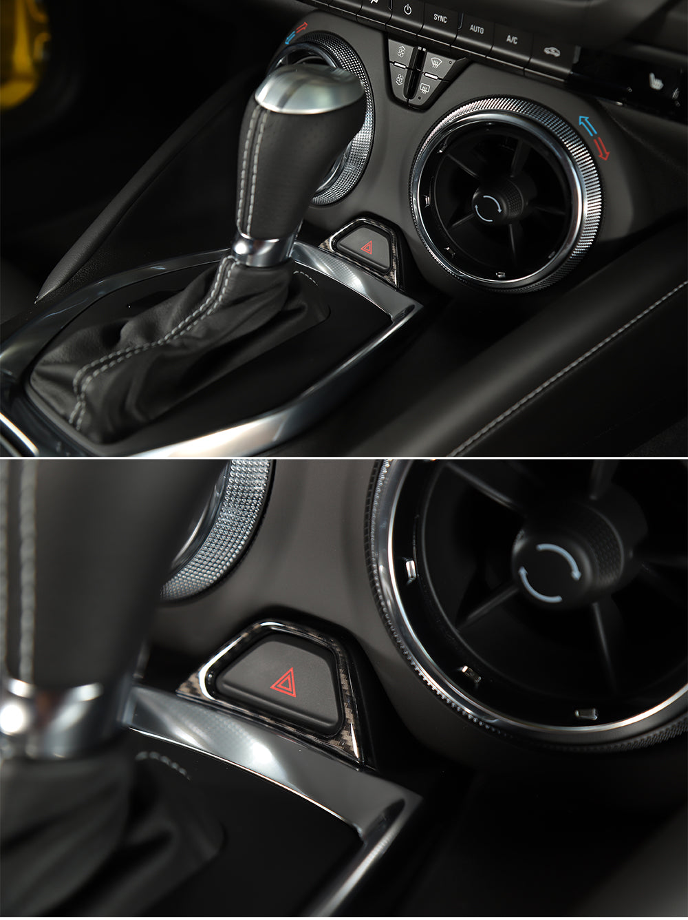 2016 - 24 Camaro ABS Colored/Carbon Fiber Emergency Button Trim Cover