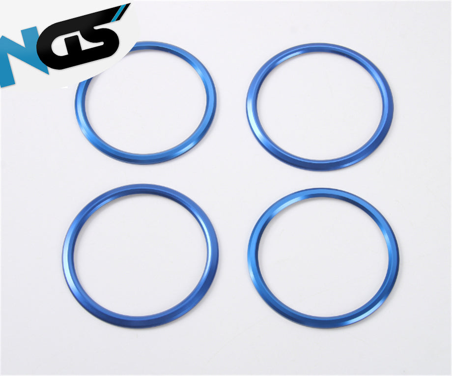 2016 - 24 Camaro Red/Blue Aluminum Air Vent Bezel Rings