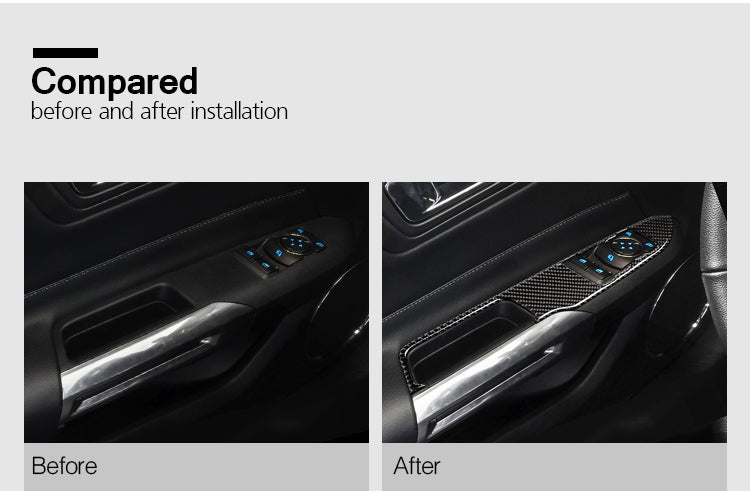 2015 - 24 Mustang Carbon Fiber Window Switch Panel Covers
