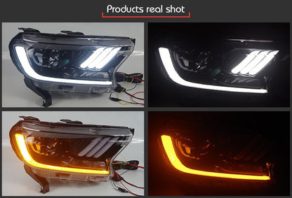 2015 - 24 Ford Ranger Mustang Style Headlights (HID or Halogen)