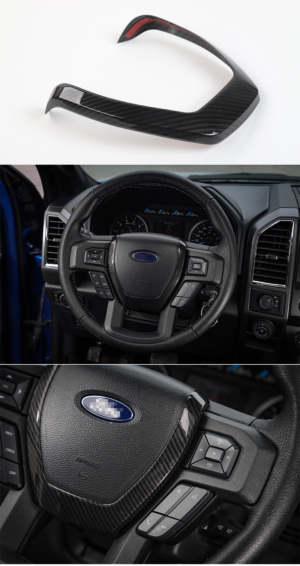 2016 - 24 Ford F-150 Steering Wheel Trim (5 Finishes)