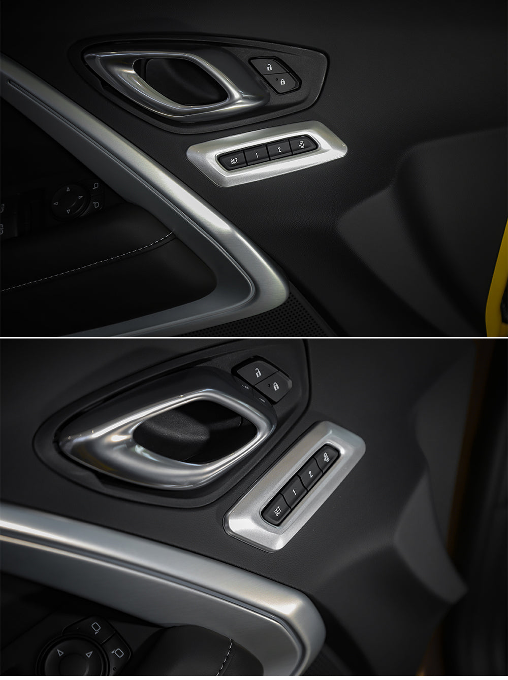 2016 - 24 Camaro Carbon Fiber/Colored Memory Seat Control Trim