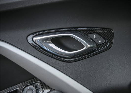 2016 - 24 Camaro Carbon Fiber Interior Door Handle Trim
