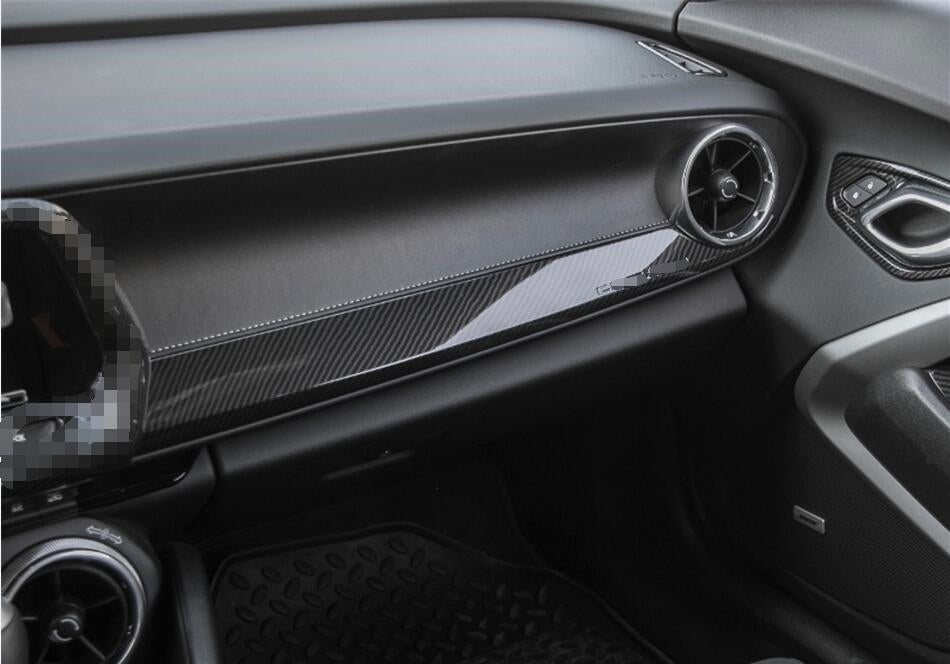 2016 - 24 Camaro Carbon Fiber Co-Pilot Dashboard Overlay Trim Cover