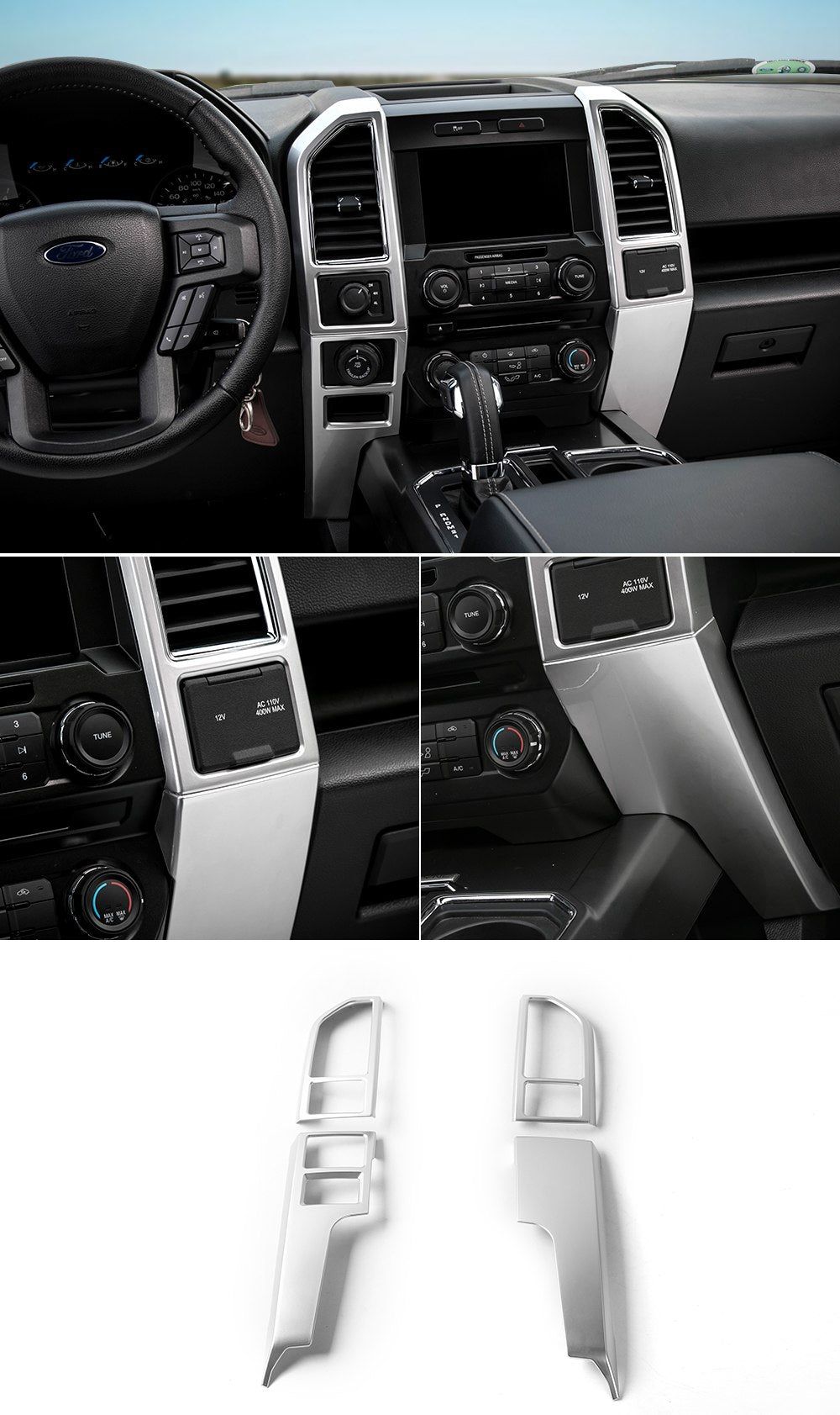 2016 - 24 Ford F-150 Center Dash Vent Trim Covers (5 Finishes)