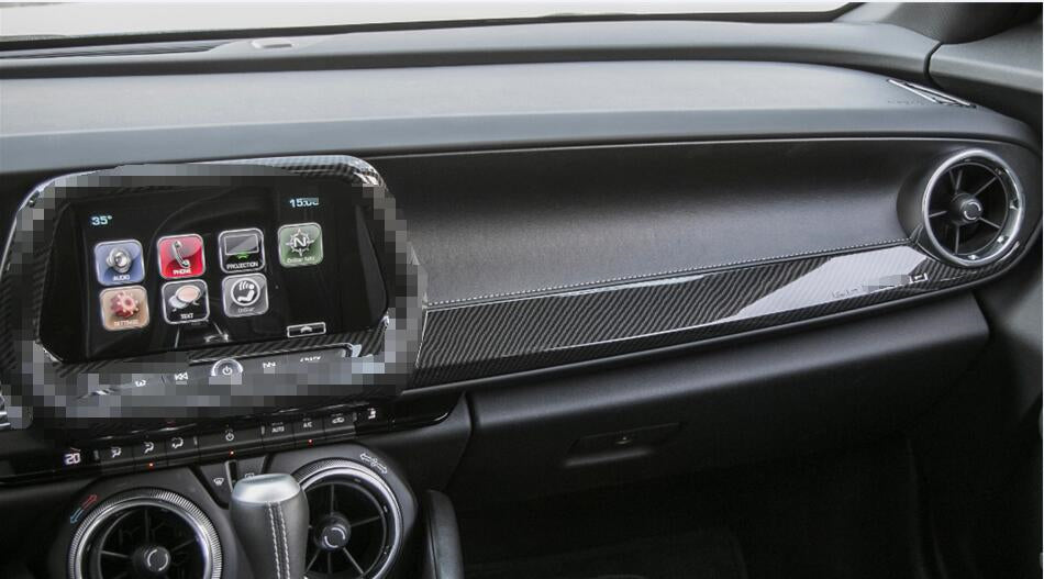 2016 - 24 Camaro Carbon Fiber Co-Pilot Dashboard Overlay Trim Cover