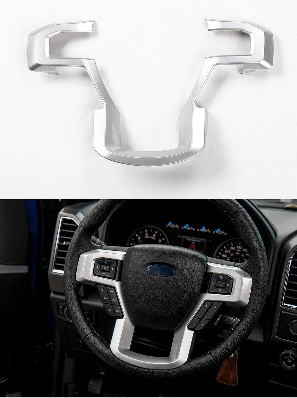 2016 - 24 Ford F-150 Steering Wheel Frame Cover (5 Finishes)