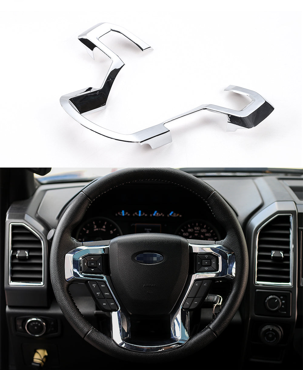 2016 - 24 Ford F-150 Steering Wheel Frame Cover (5 Finishes)