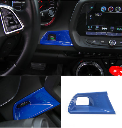 2016 - 24 Camaro Colored/Carbon Fiber Push Button Start Trim Cover (4 Colors)