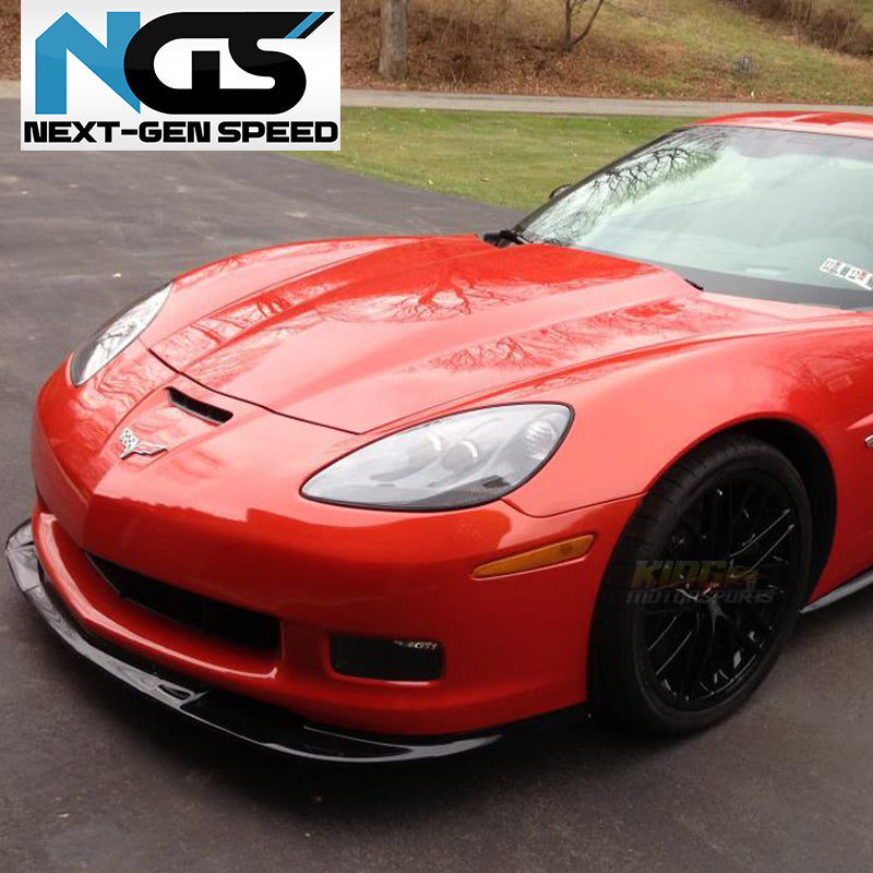 2005 - 13 C6 Corvette Unpainted Black ZR1 Style Splitter