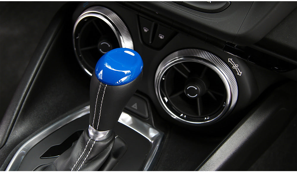2016 - 24 Camaro Carbon Fiber/Colored Shifter Cap Cover (4 Colors)
